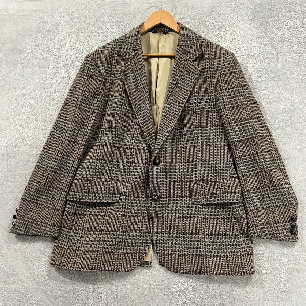 Vintage Pendleton Blazer Mens 40 Plaid Wool USA Made Coat Old Money Academia 90s